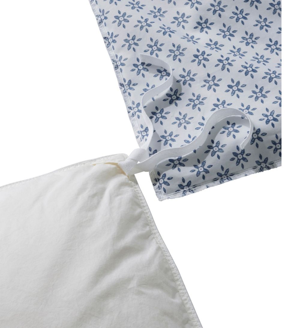 L.L.Bean | Sunwashed Percale Comforter Cover, Block Floral Print