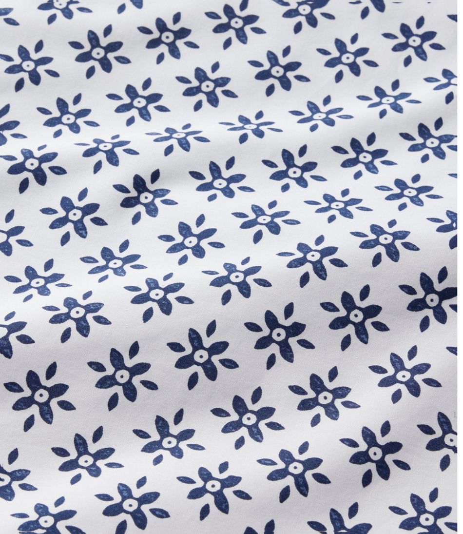 L.L.Bean | Sunwashed Percale Comforter Cover, Block Floral Print