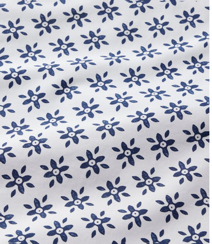 L.L.Bean | Sunwashed Percale Comforter Cover, Block Floral Print