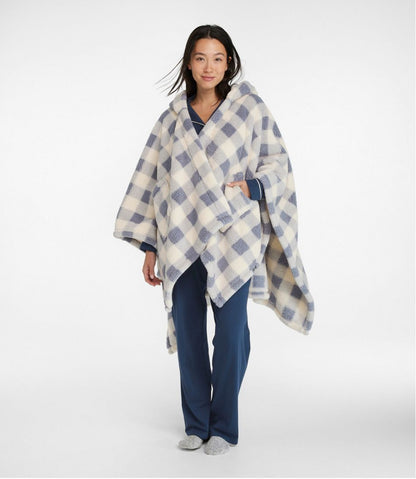L.L.Bean | Cozy Sherpa Wearable Throw, Plaid