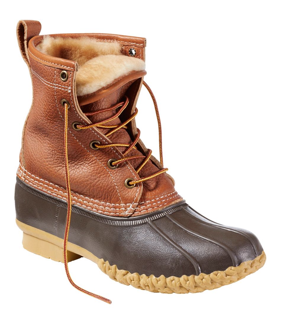 L.L.Bean | Women's Bean Boots, 8" Shearling-Lined Insulated
