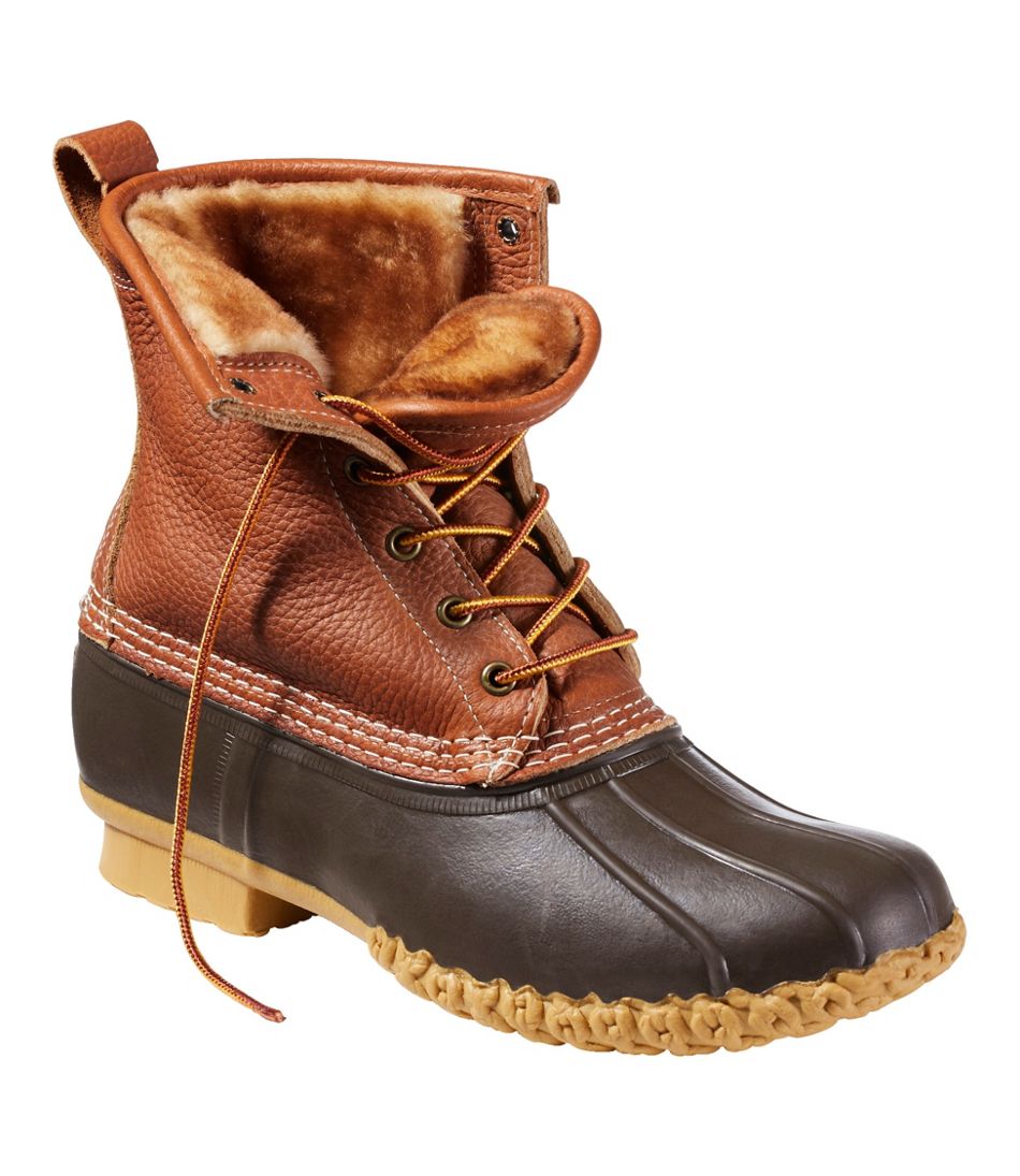 L.L.Bean | Men's Bean Boots, 8" Shearling-Lined Insulated