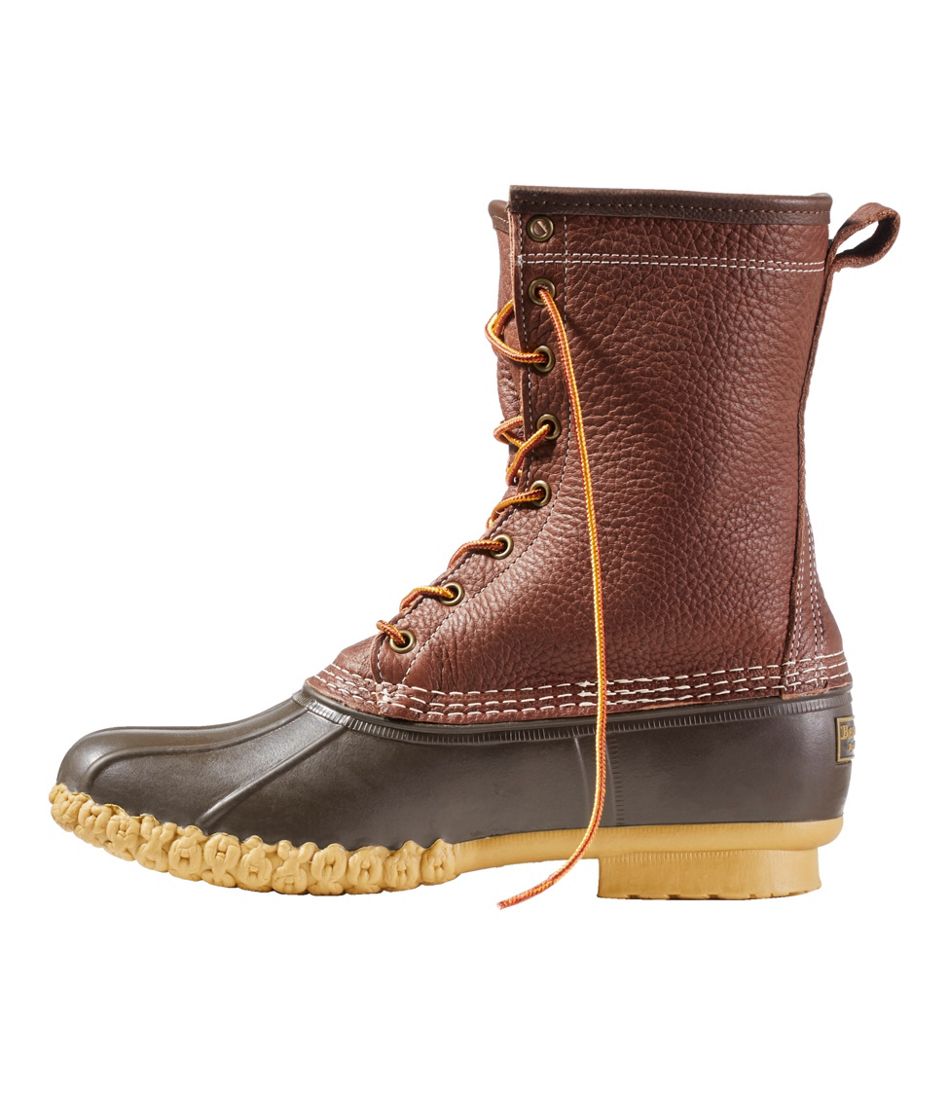 L.L.Bean | Men's Bean Boots, 10" Shearling-Lined Tumbled Leather