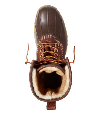 L.L.Bean | Men's Bean Boots, 10" Shearling-Lined Tumbled Leather