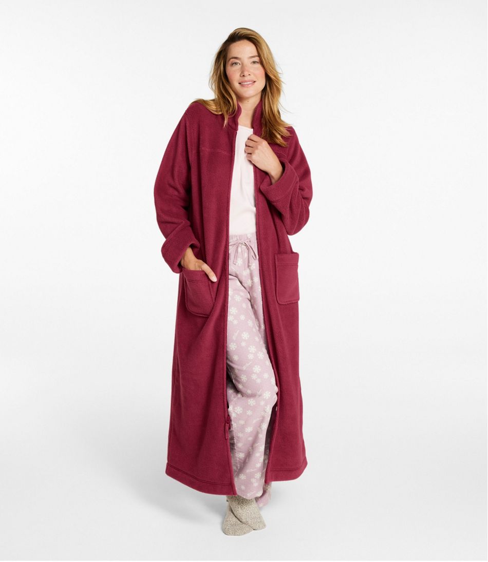 L.L.Bean | Women's Winter Fleece Robe, Zip-Front