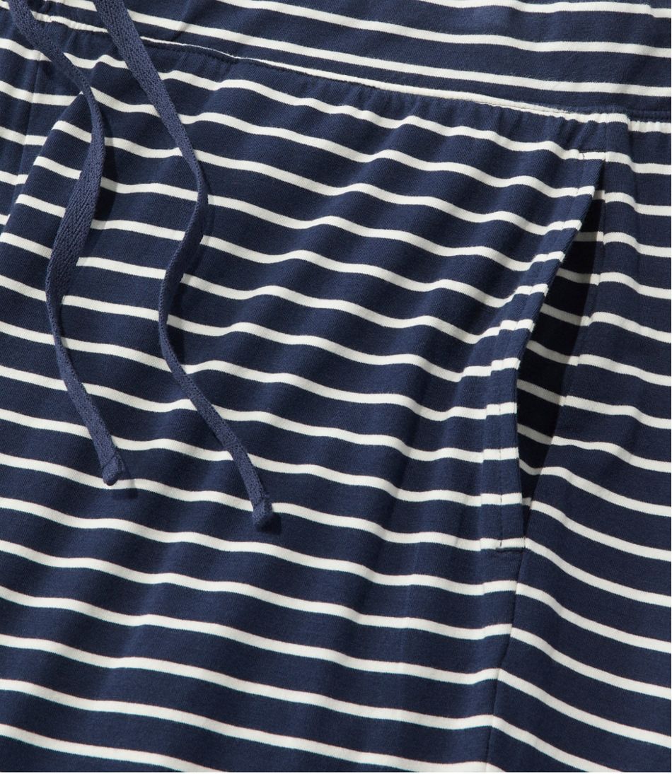 L.L.Bean | Women's Super-Soft Shrink-Free Button Front Pajama Set, Stripe