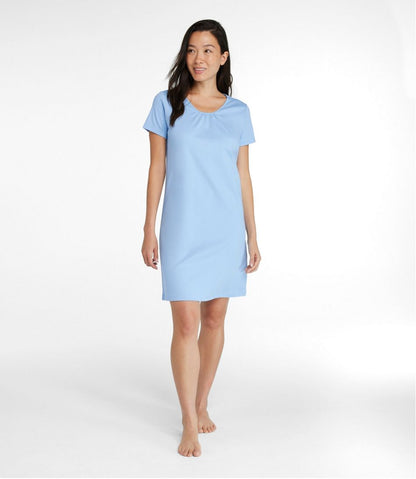 L.L.Bean | Women's Supima® Nightgown, Short-Sleeve
