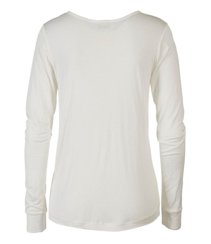 L.L.Bean | Women's Silk Pointelle, Long-Sleeve Scoopneck