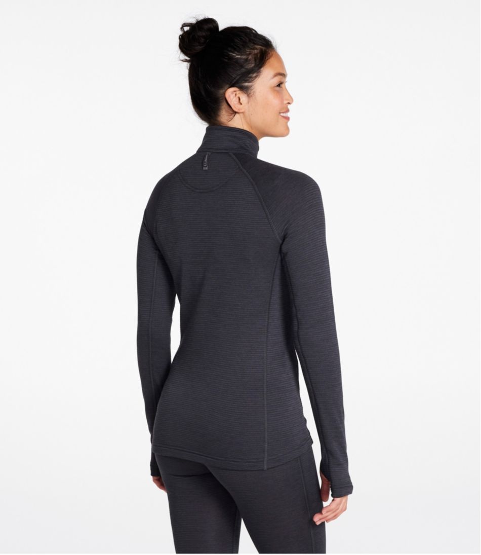 L.L.Bean | Women's L.L.Bean Midweight Base Layer Crew Top, 1/4 Zip