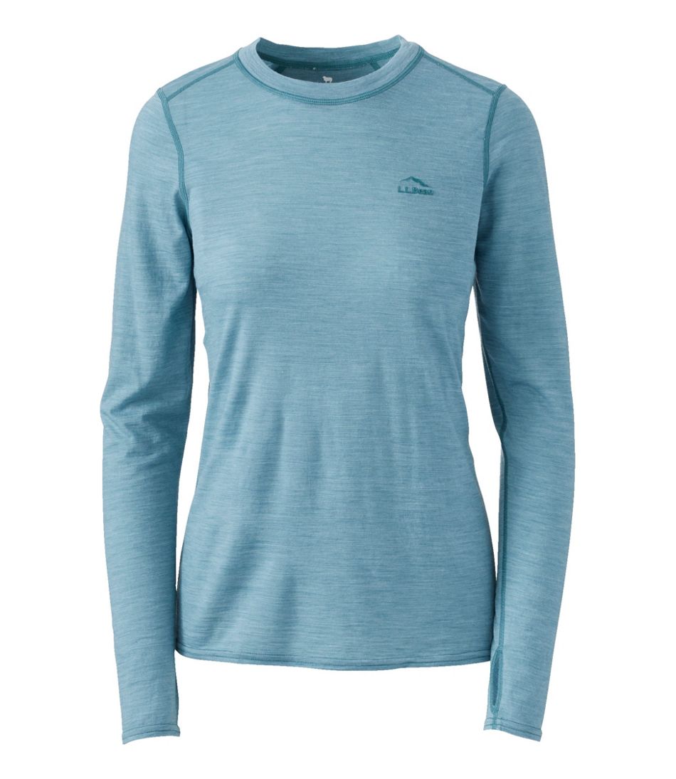 L.L.Bean | Women's Cresta Ultralight 150 Crew Top, Stripe
