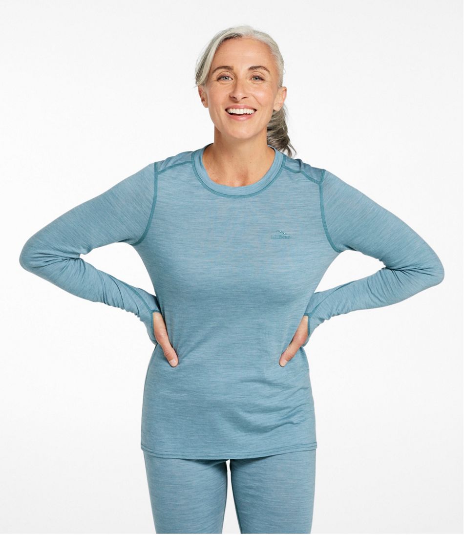 L.L.Bean | Women's Cresta Ultralight 150 Crew Top, Stripe