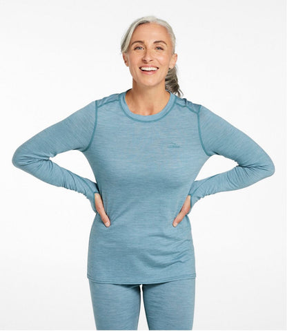 L.L.Bean | Women's Cresta Ultralight 150 Crew Top, Stripe