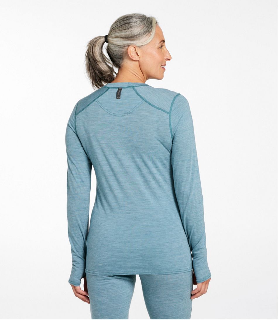 L.L.Bean | Women's Cresta Ultralight 150 Crew Top, Stripe