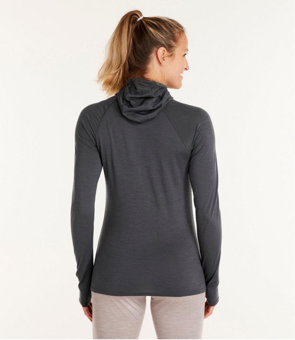 L.L.Bean | Women's Cresta Wool Ultralight 150 Base Layer, Hoodie