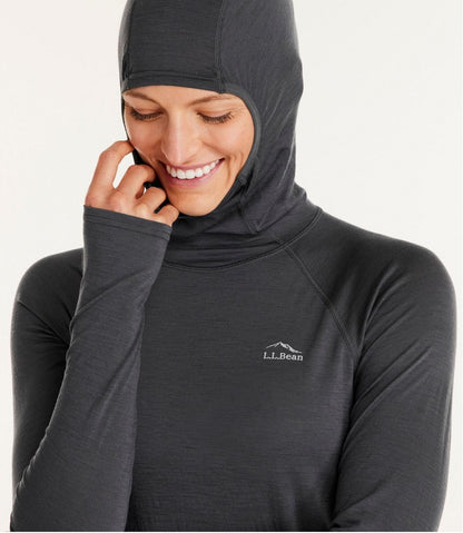 L.L.Bean | Women's Cresta Wool Ultralight 150 Base Layer, Hoodie