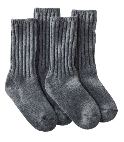 L.L.Bean | Adults' Merino Wool Ragg Socks, 10" 2-Pack