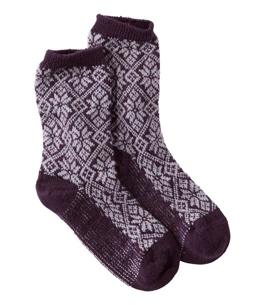L.L.Bean | Adults' Smartwool Everyday Traditional Snowflake Crew Socks
