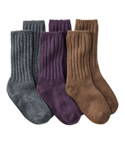 L.L.Bean | Adults' Merino Wool Ragg Socks, 3-Pack