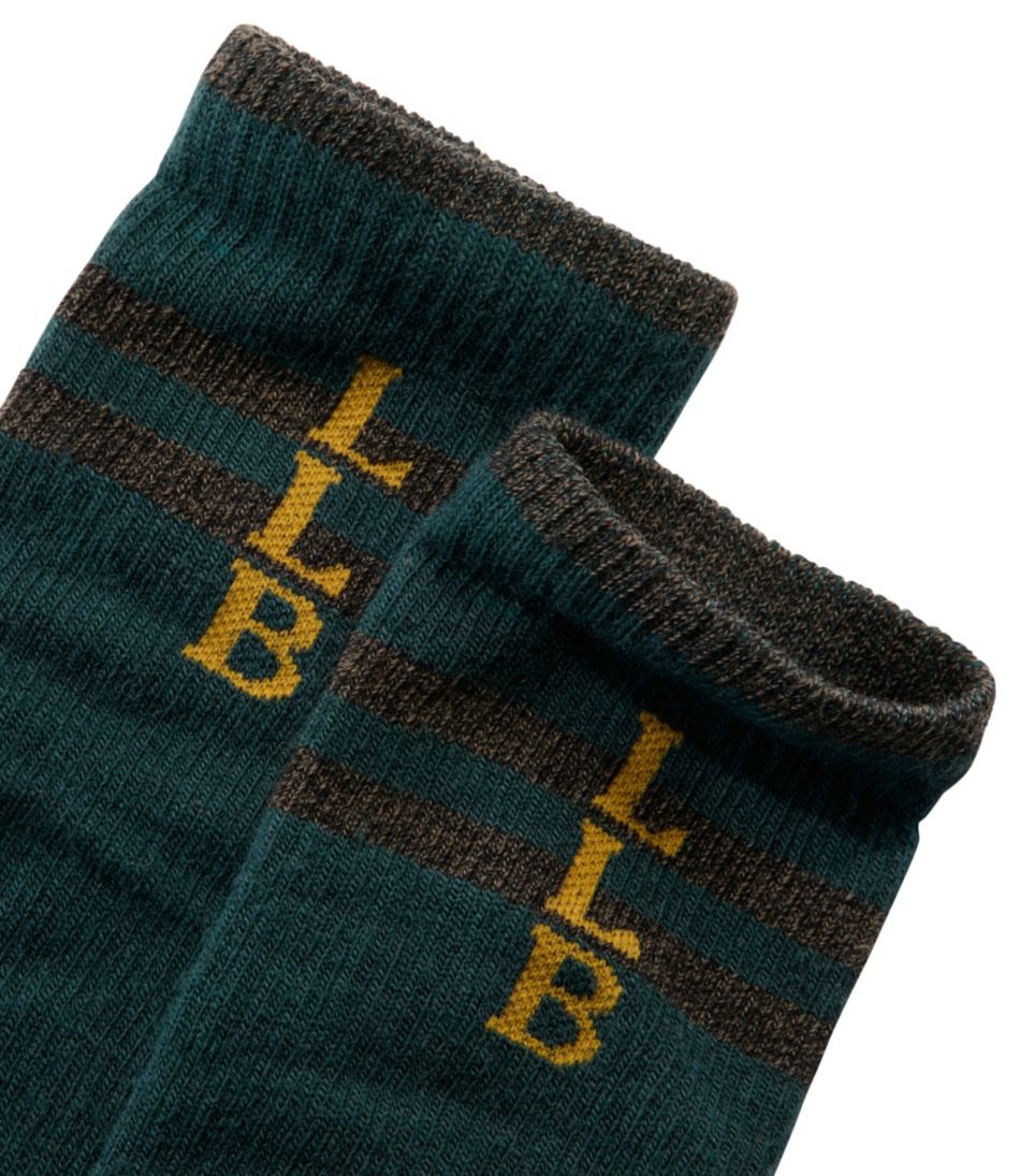 L.L.Bean | Adults' Katahdin Over the Calf Hiker Socks, Mountain Stripe