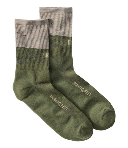 L.L.Bean | Adults' Farm to Feet Portland West Quoddy Lighthouse Light Cushion 3/4 Crew Socks