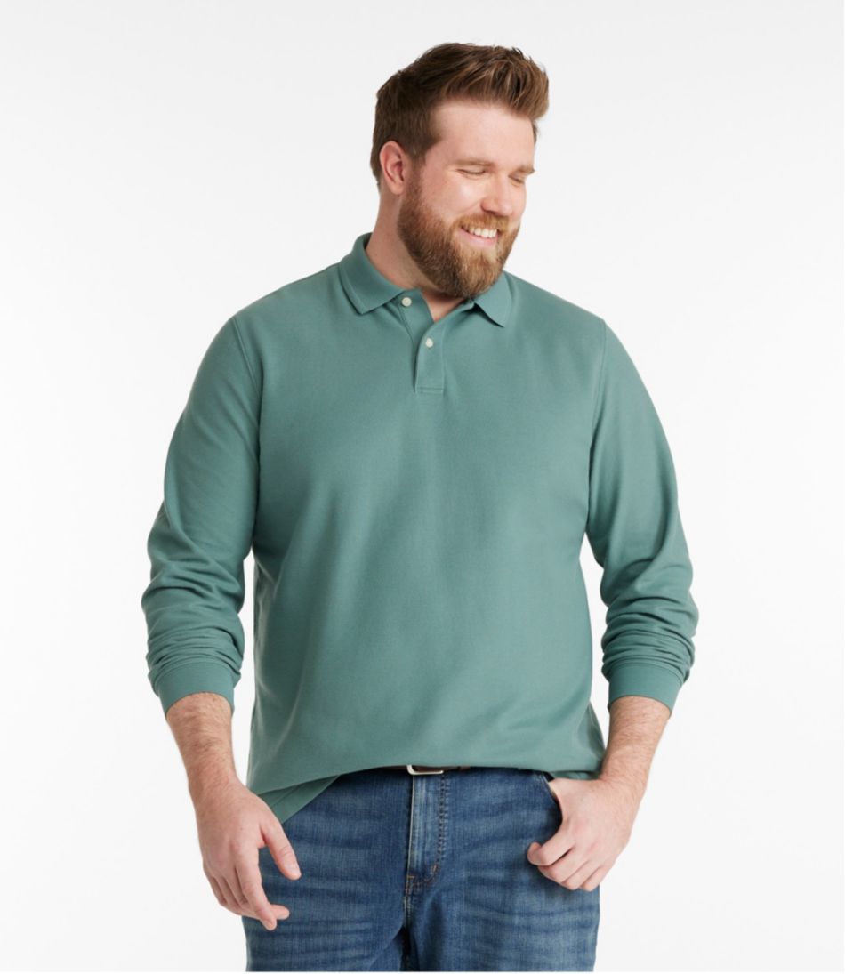 L.L.Bean | Men's Premium Double L® Polo, Long-Sleeve Without Pocket