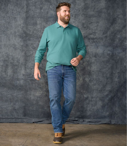 L.L.Bean | Men's Premium Double L® Polo, Long-Sleeve Without Pocket