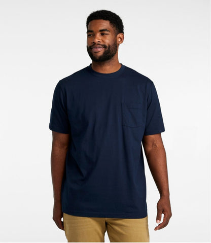 L.L.Bean | Men's Carefree Unshrinkable Tee with Pocket, Traditional Fit