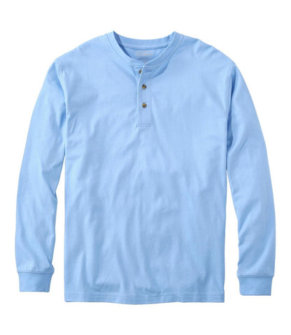 L.L.Bean | Men's Carefree Unshrinkable Tee, Traditional Fit, Long-Sleeve Henley