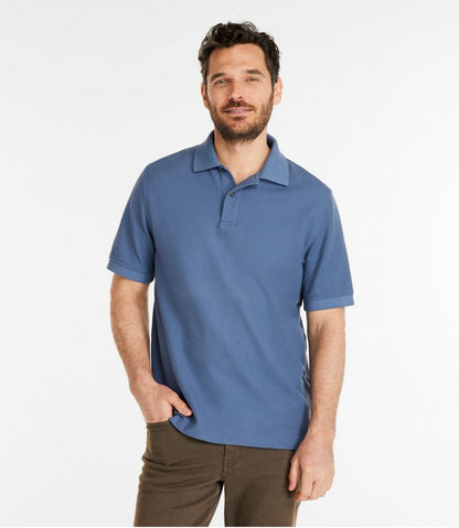 L.L.Bean | Men's Premium Double L® Polo Banded, Short-Sleeve Without Pocket