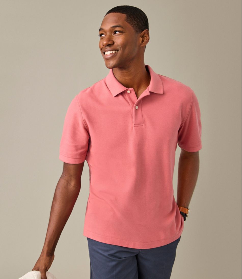 L.L.Bean | Men's Premium Double L® Polo Banded, Short-Sleeve Without Pocket