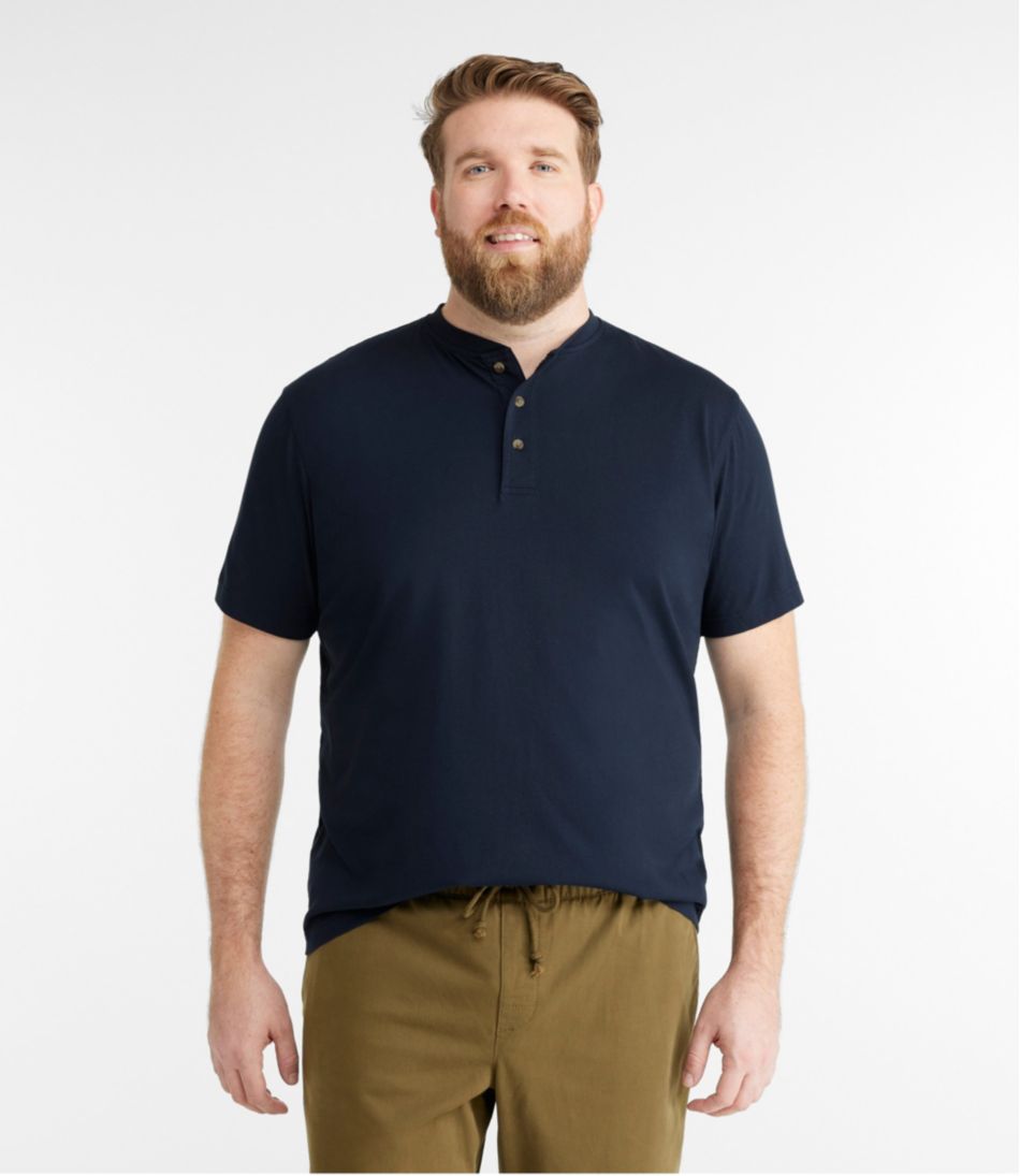 L.L.Bean | Men's Carefree Unshrinkable Tee, Traditional Fit, Henley