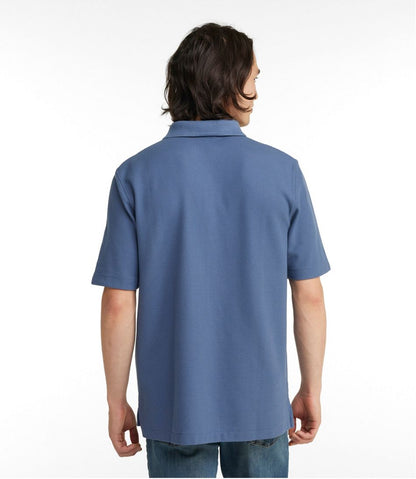 L.L.Bean | Men's Premium Double L® Polo, Hemmed Short-Sleeve with Pocket