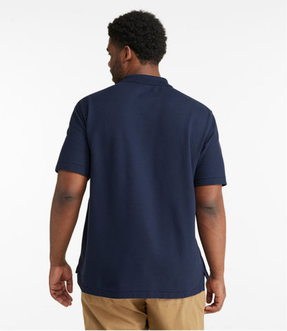 L.L.Bean | Men's Premium Double L® Polo, Hemmed Short-Sleeve with Pocket