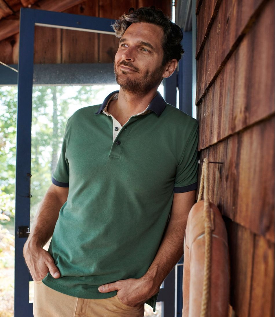 L.L.Bean | Men's Casco Bay Rugged Polo, Short-Sleeve