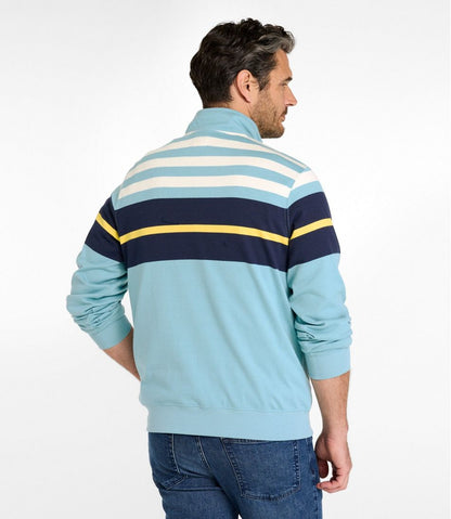 L.L.Bean | Men's Bean's Vintage Soft Rugby, Mockneck, Chest Stripe