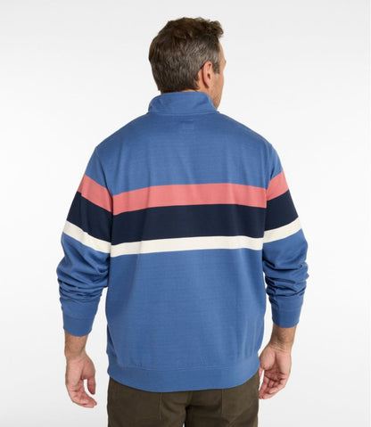 L.L.Bean | Men's Bean's Vintage Soft Rugby, Mockneck, Chest Stripe