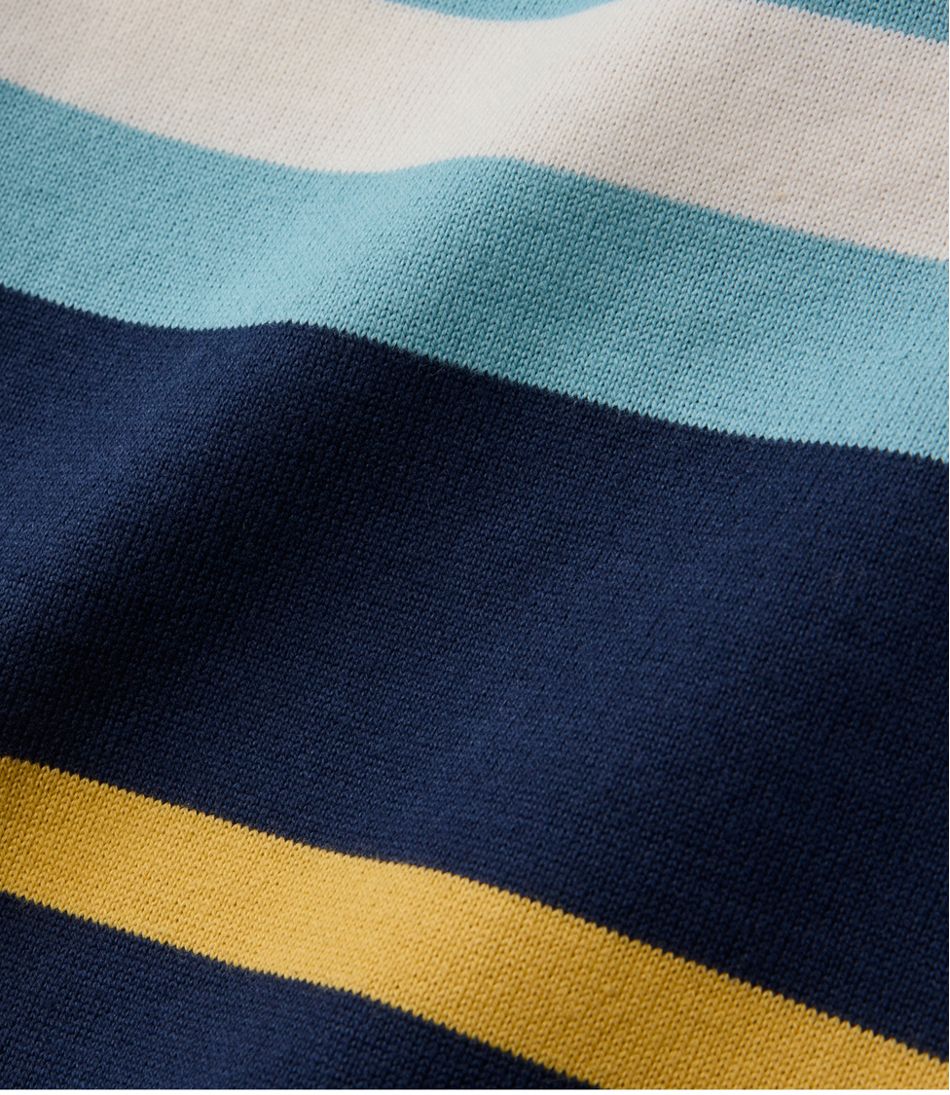 L.L.Bean | Men's Bean's Vintage Soft Rugby, Mockneck, Chest Stripe