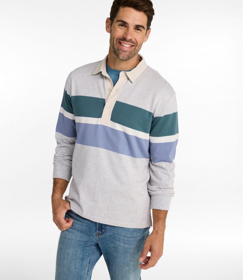L.L.Bean | Men's Bean's Vintage Soft Rugby, Chest Stripe