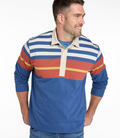 L.L.Bean | Men's Bean's Vintage Soft Rugby, Chest Stripe