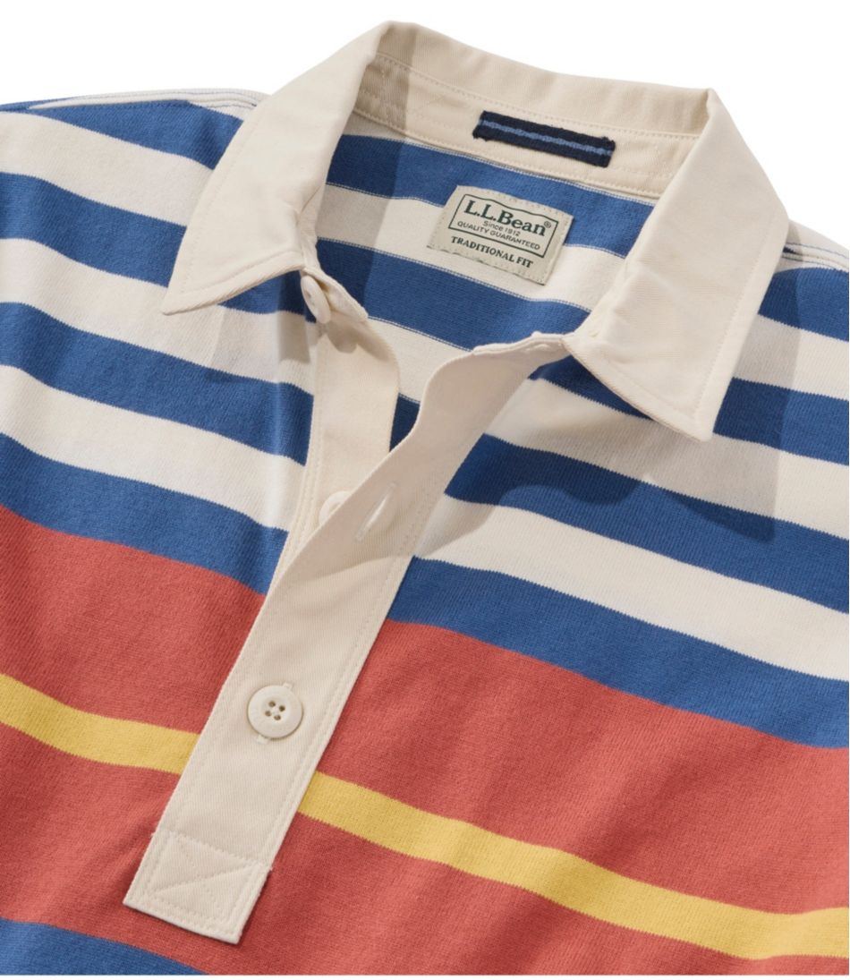 L.L.Bean | Men's Bean's Vintage Soft Rugby, Chest Stripe