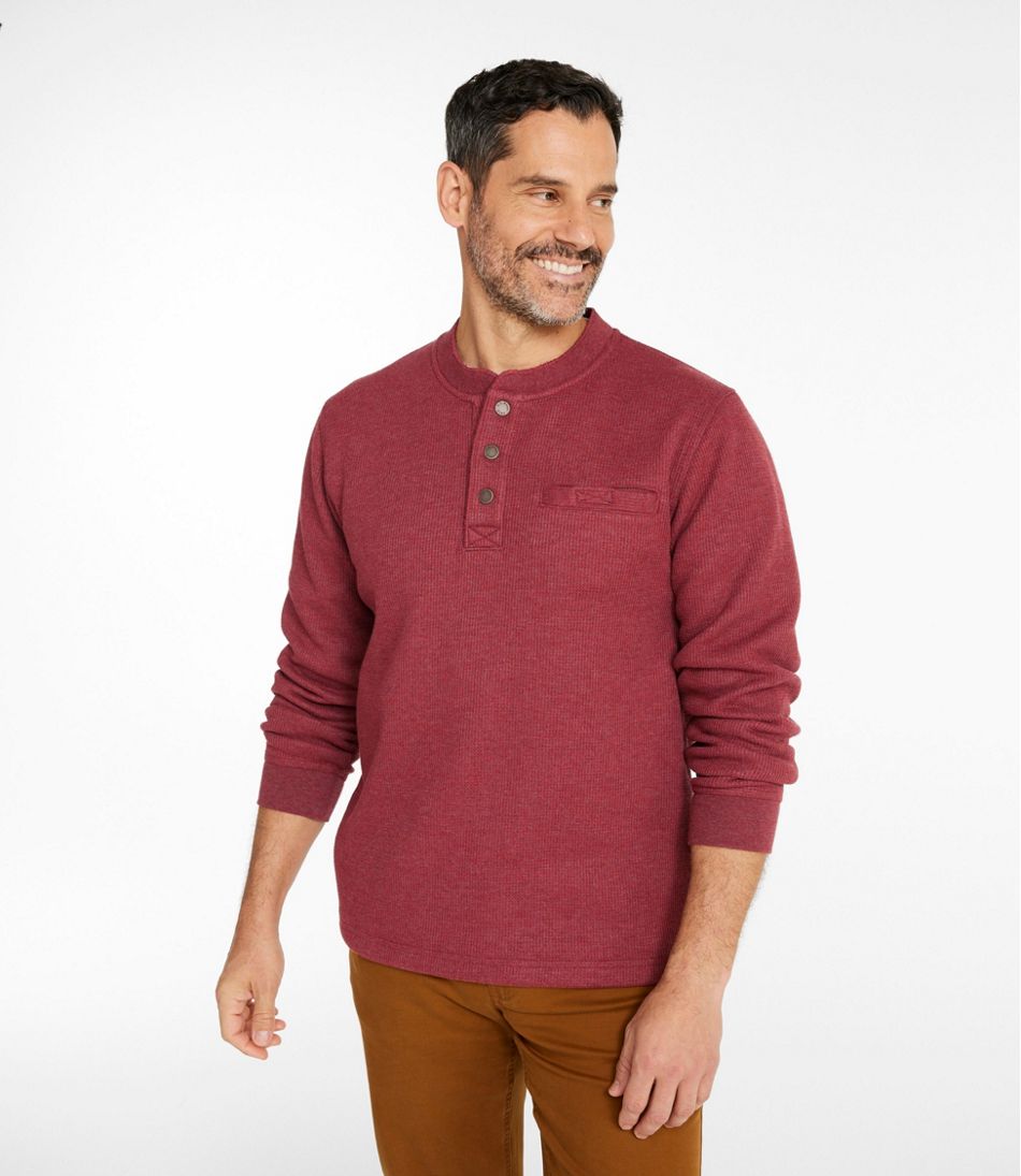 L.L.Bean | Men's Katahdin Iron Works® Bonded Waffle Fleece Henley