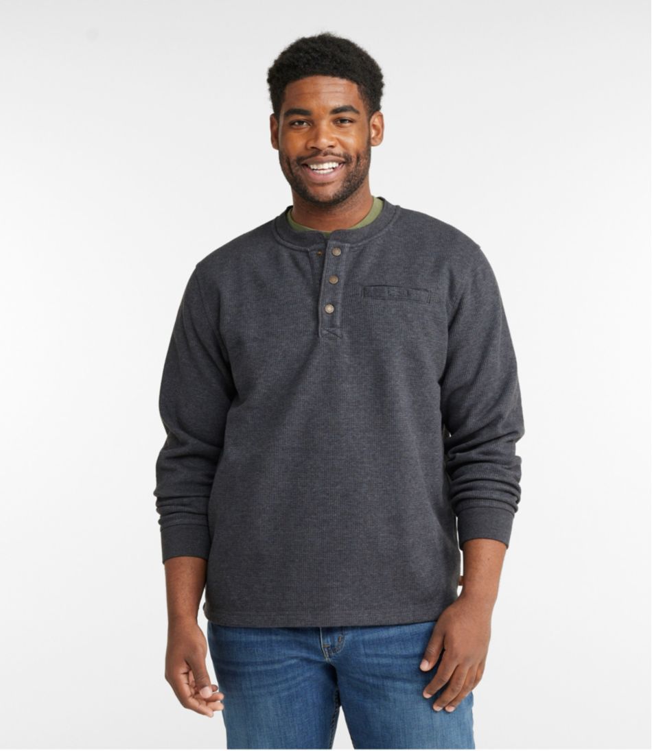 L.L.Bean | Men's Katahdin Iron Works® Bonded Waffle Fleece Henley