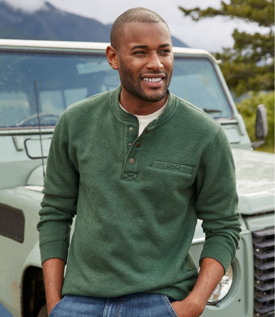 L.L.Bean | Men's Katahdin Iron Works® Bonded Waffle Fleece Henley