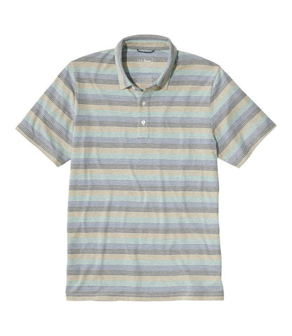L.L.Bean | Men's Comfort Stretch Performance® Pima Polo, Short-Sleeve, Stripe