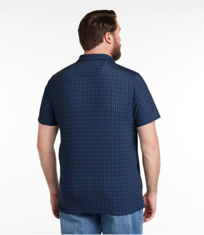 L.L.Bean | Men's Comfort Stretch Performance® Party Polo, Slightly Fitted, Short-Sleeve, Print