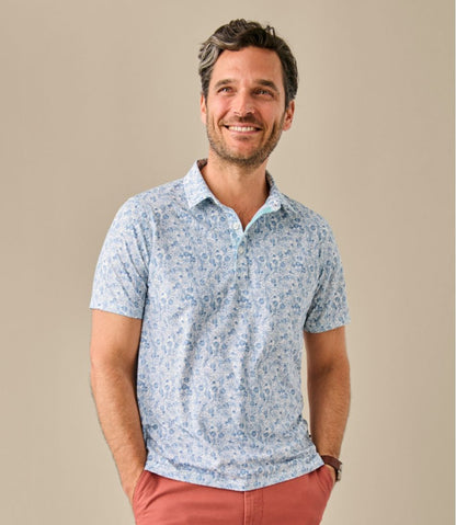 L.L.Bean | Men's Comfort Stretch Performance® Party Polo, Slightly Fitted, Short-Sleeve, Print