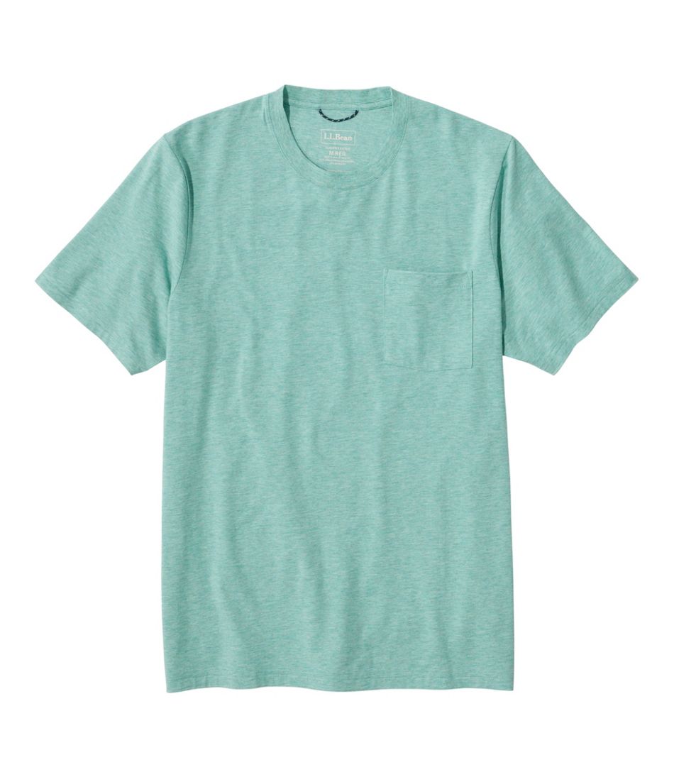 L.L.Bean | Men's Comfort Stretch Performance® Pima Pocket Tee, Short-Sleeve