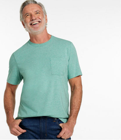 L.L.Bean | Men's Comfort Stretch Performance® Pima Pocket Tee, Short-Sleeve