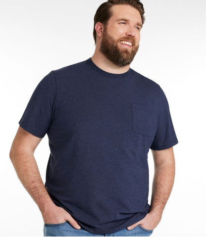 L.L.Bean | Men's Comfort Stretch Performance® Pima Pocket Tee, Short-Sleeve