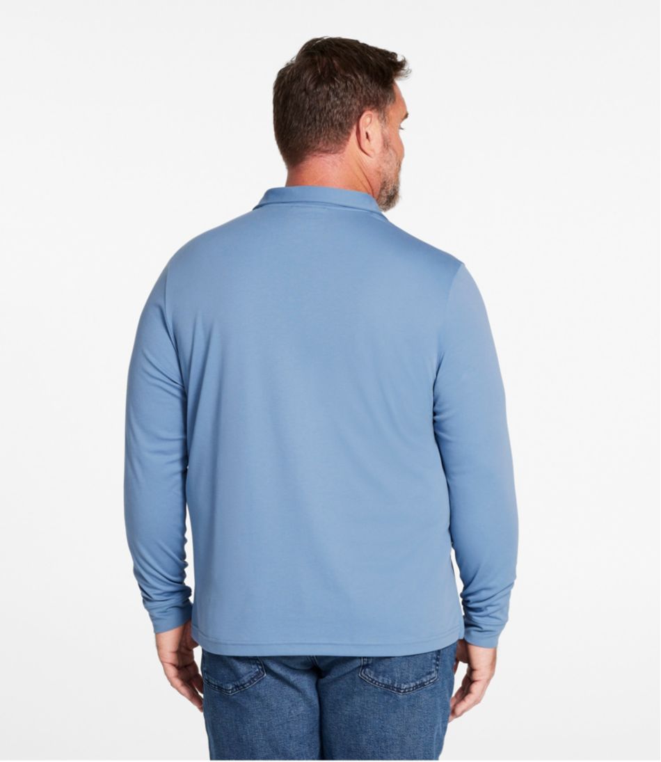 L.L.Bean | Men's Comfort Stretch Performance® Polo, Long-Sleeve, Slightly Fitted